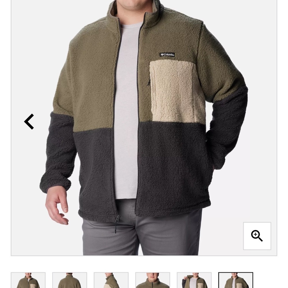 Columbia Olive and Gray Fleece Jacket